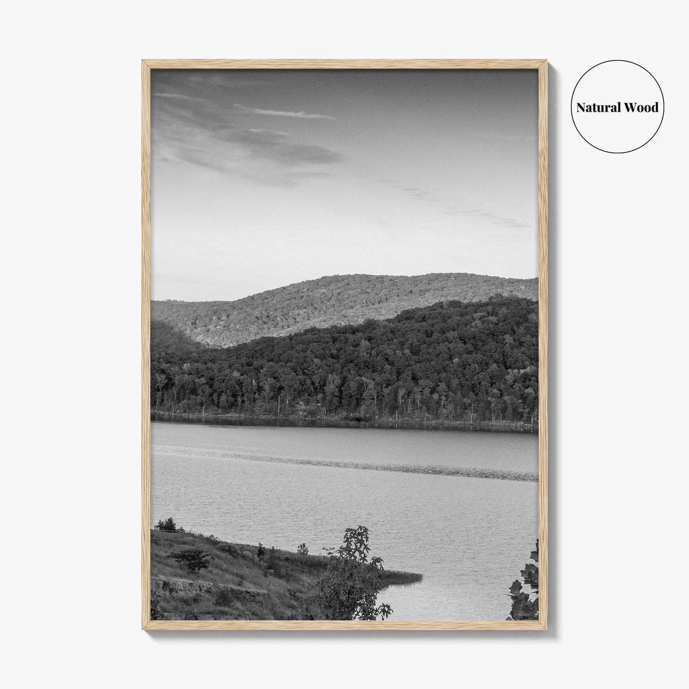 Fort Smith Lake Black and White Fine Art Photo Print, Boston Mountains Arkansas Poster
