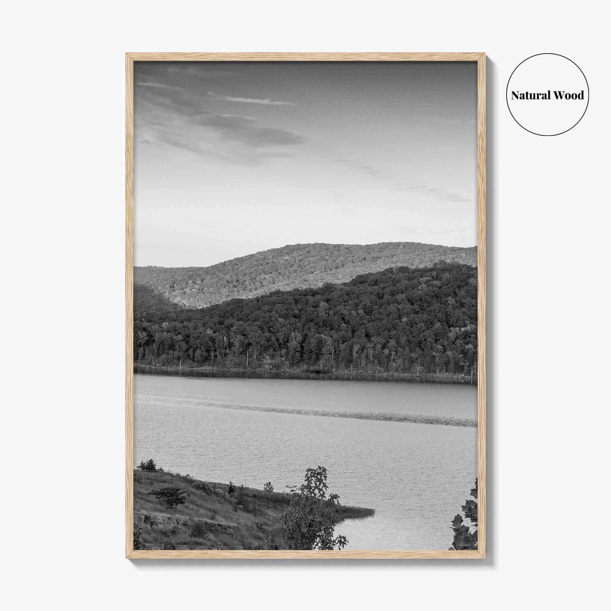 Fort Smith Lake Black and White Fine Art Photo Print, Boston Mountains Arkansas Poster