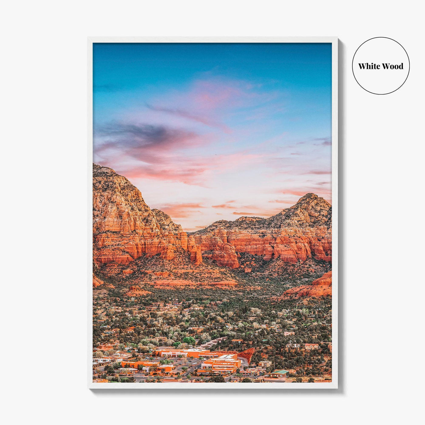 Sedona Fine Art Photo Print, Arizona USA, Downtown, Mountains, Red Rocks, Wall Decor Poster