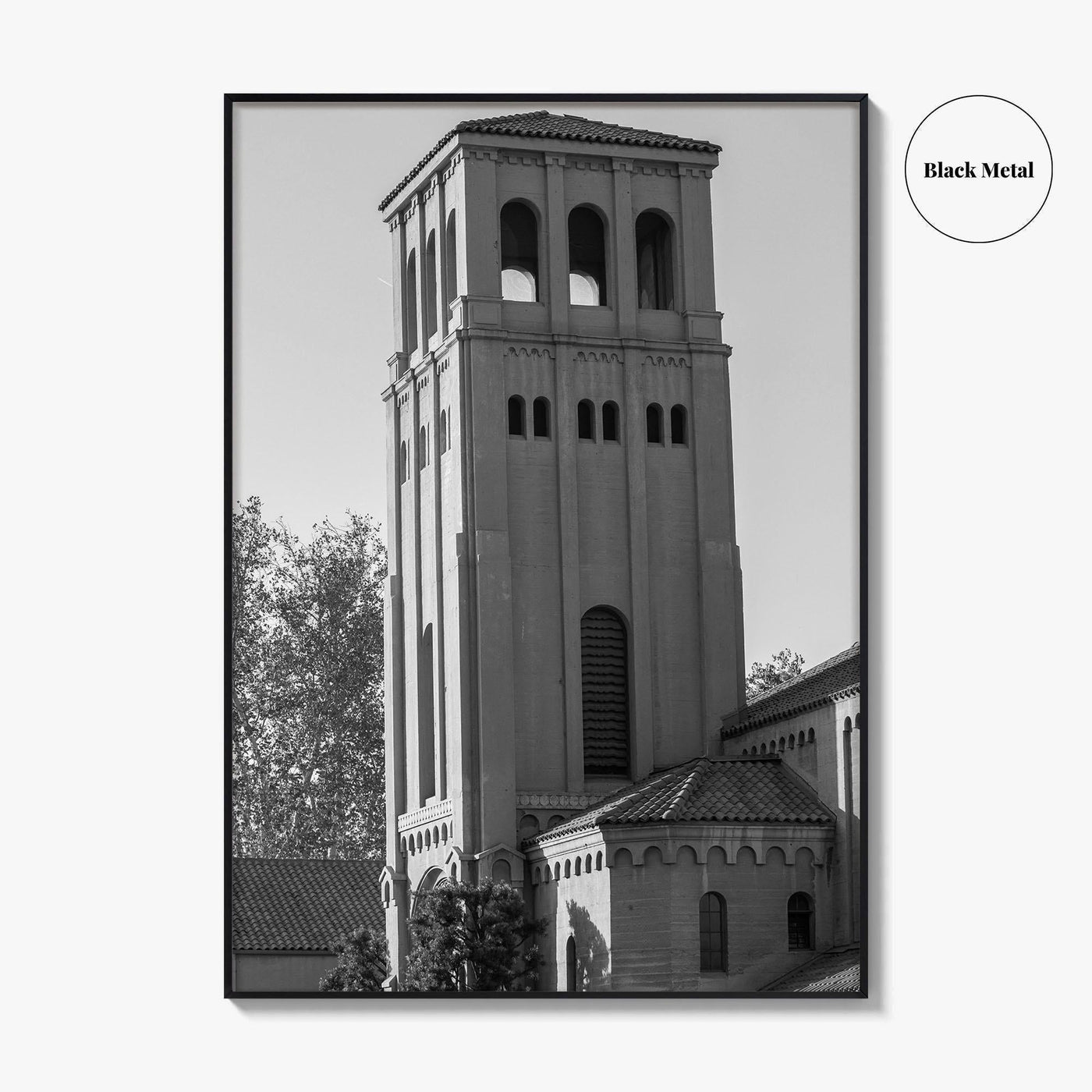 Bakersfield Skyline Black and White Fine Art Photo Print, Poster, California USA