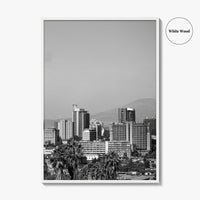 Addis Ababa Skyline Black and White Fine Art Photo Print, Ethiopia Wall Decor Poster