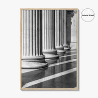 Athens Black and White Fine Art Photo Print, Academy Colonnade, Classical Columns, Greece Poster