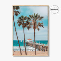 Manhattan Beach Fine Art Photo Print, Los Angeles, California, Palm Trees, Wall Decor, Poster