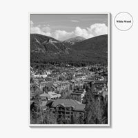 Breckenridge Black and White Fine Art Photo Print, Summit County Colorado Poster, Panorama USA