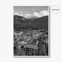 Breckenridge Black and White Fine Art Photo Print, Summit County Colorado Poster, Panorama USA