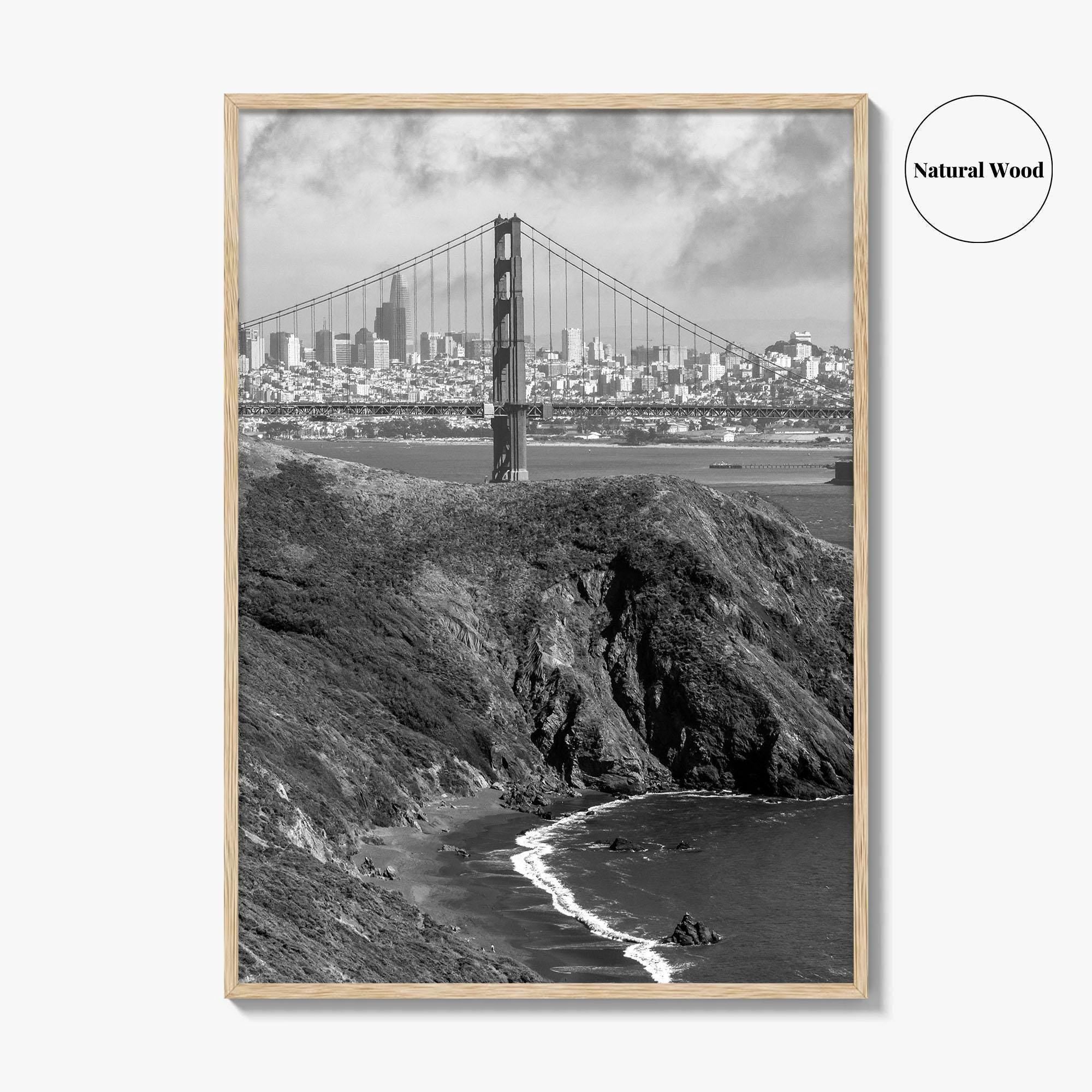 San Francisco Black and White Fine Art Photo Print, Golden Gate Bridge Poster