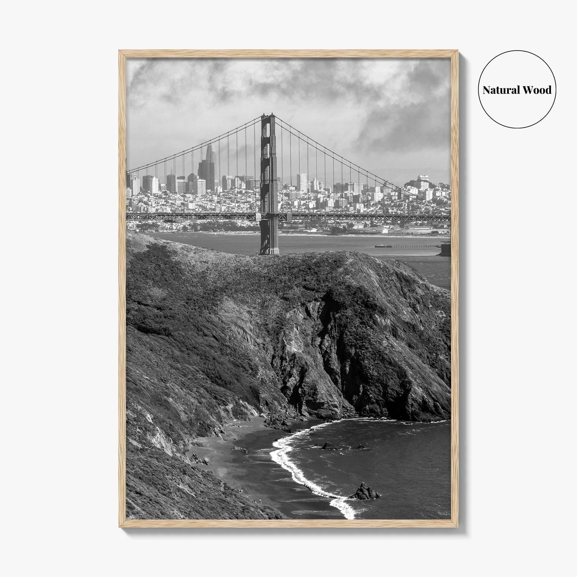 San Francisco Black and White Fine Art Photo Print, Golden Gate Bridge Poster