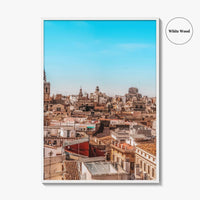 Valencia Fine Art Photo Print, Aerial Panoramic, Spain Wall Decor, Travel Poster