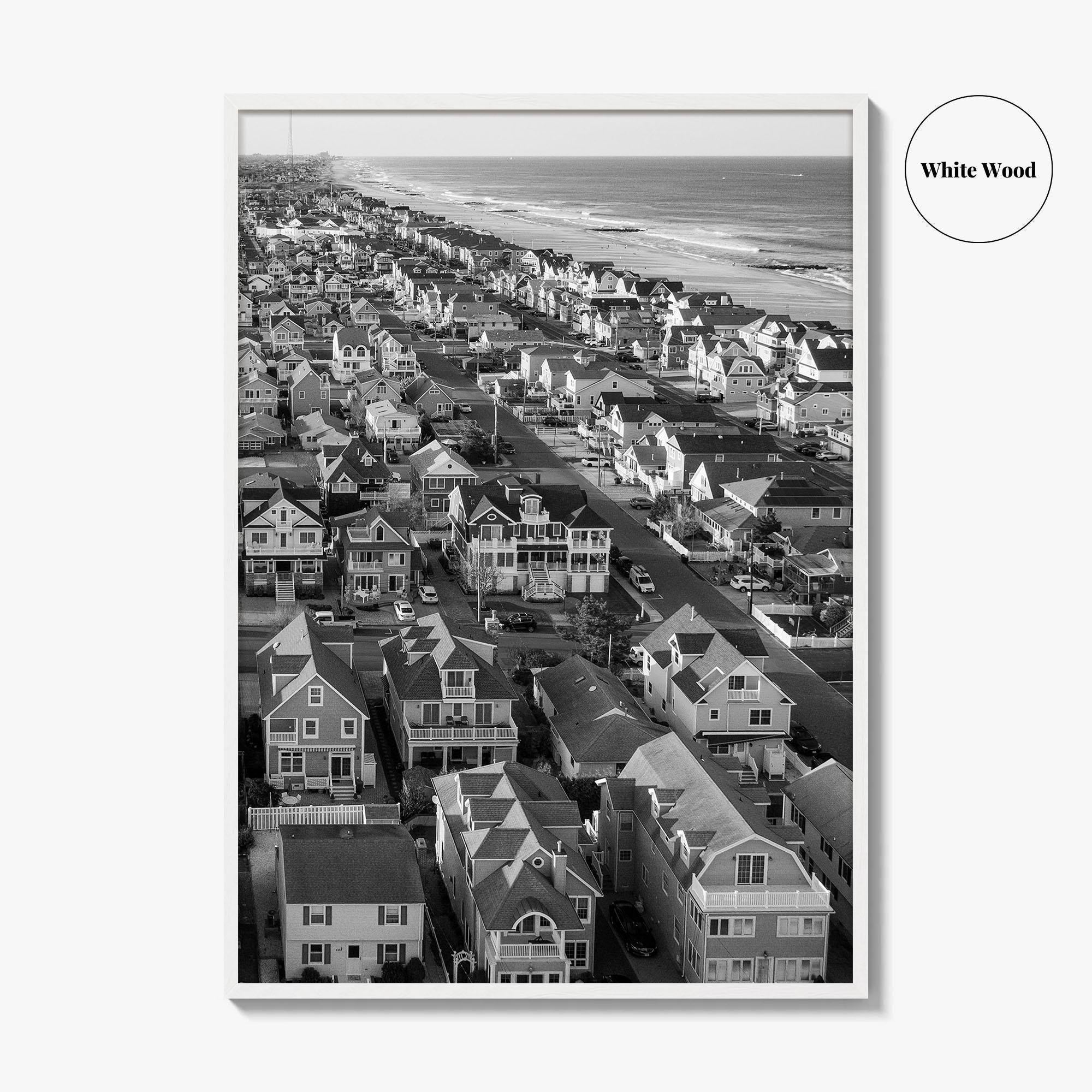 Manasquan Inlet Black and White Fine Art Photo Print, Jersey Shore NJ Poster