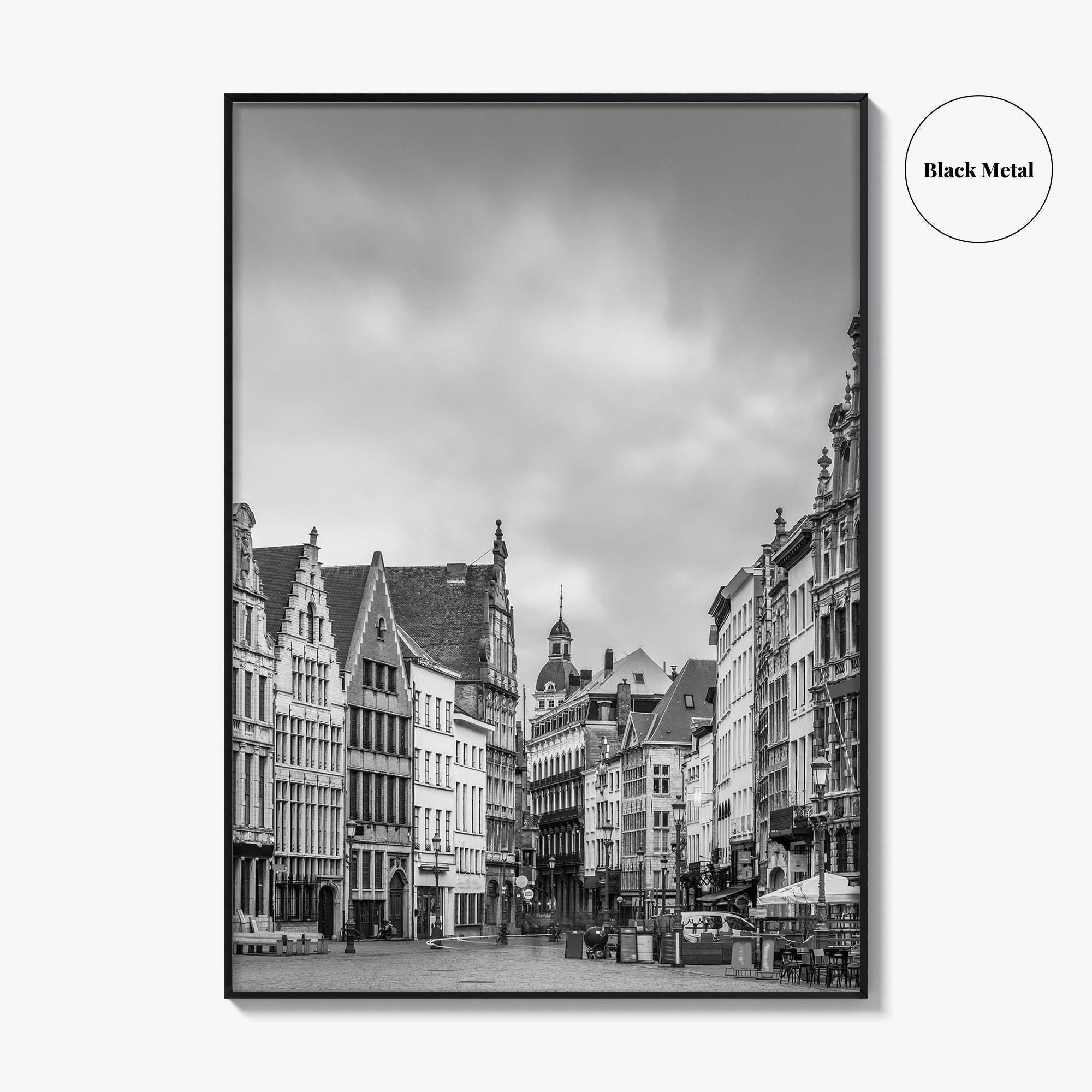 Antwerp Black and White Fine Art Photo Print, Grote Markt, Antwerpen, Belgium, Wall Poster