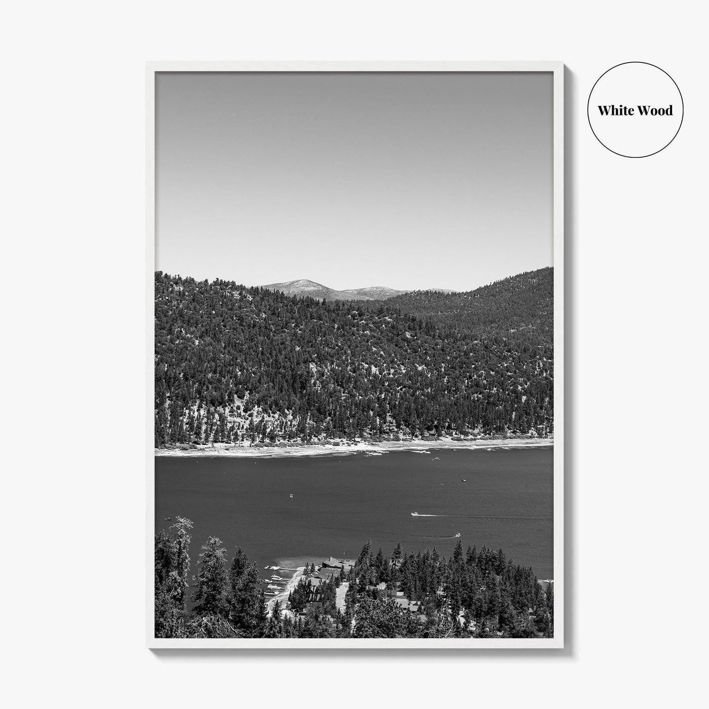 Big Bear Lake Black and White Fine Art Photo Print, San Bernardino Poster
