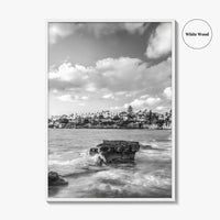 La Jolla Black and White Fine Art Photo Print, Bird Rock San Diego Poster