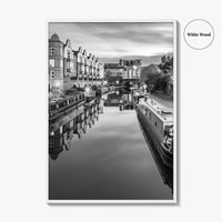 Birmingham Black and White Fine Art Photo Print, Canals West Midlands UK Poster