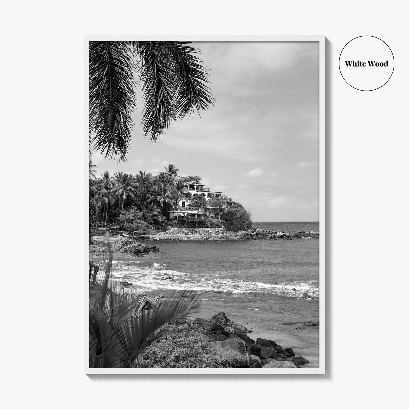 Sayulita Black and White Fine Art Photo Print, Mexico, Riviera Nayarit Wall Decor Poster