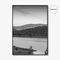 Fort Smith Lake Black and White Fine Art Photo Print, Boston Mountains Arkansas Poster
