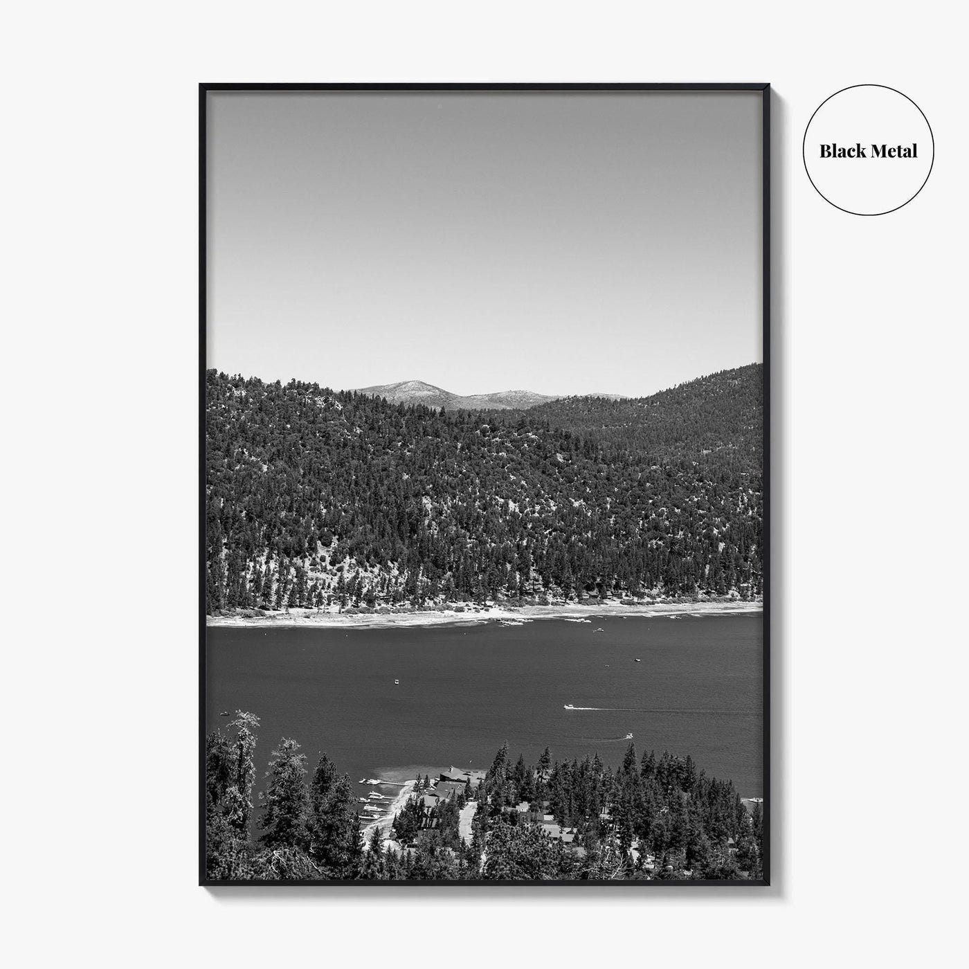 Big Bear Lake Black and White Fine Art Photo Print, San Bernardino Poster