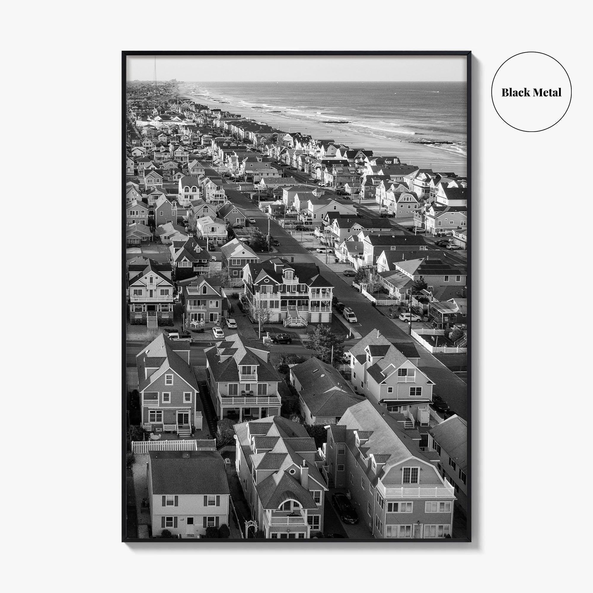 Manasquan Inlet Black and White Fine Art Photo Print, Jersey Shore NJ Poster
