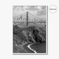 San Francisco Black and White Fine Art Photo Print, Golden Gate Bridge Poster