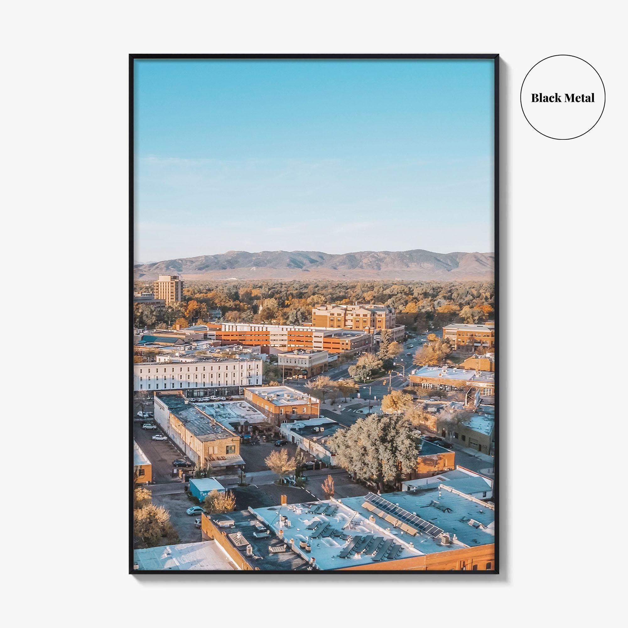 Fort Collins Skyline Fine Art Photo Print, Colorado USA Downtown Wall Poster, Rocky Mountains