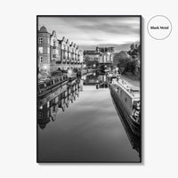 Birmingham Black and White Fine Art Photo Print, Canals West Midlands UK Poster