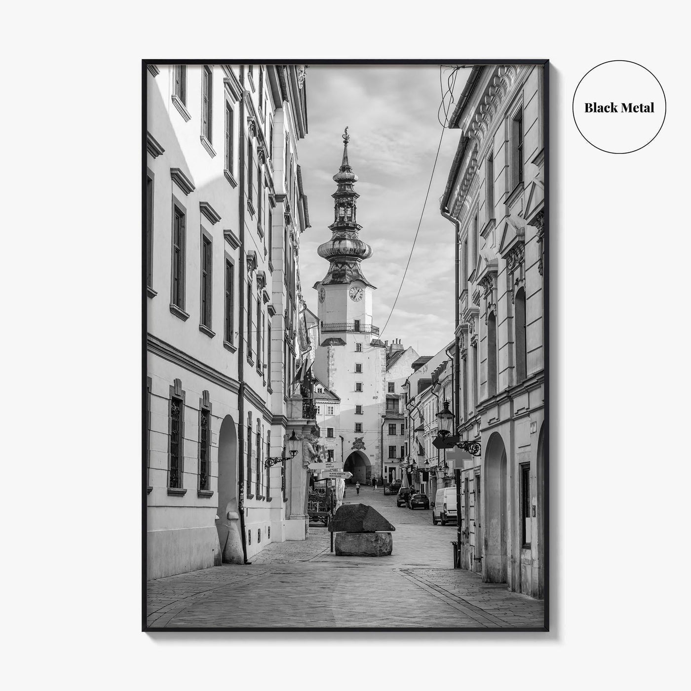 Bratislava Black and White Fine Art Photo Print, Michael's Gate Slovakia Poster