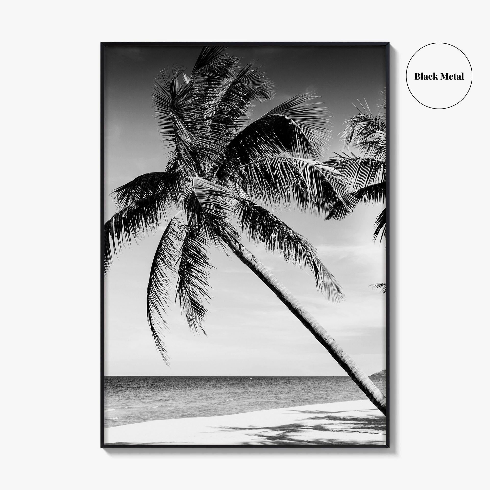 Thailand Black and White Fine Art Photo Print, Tropical Beach Wall Decor Poster