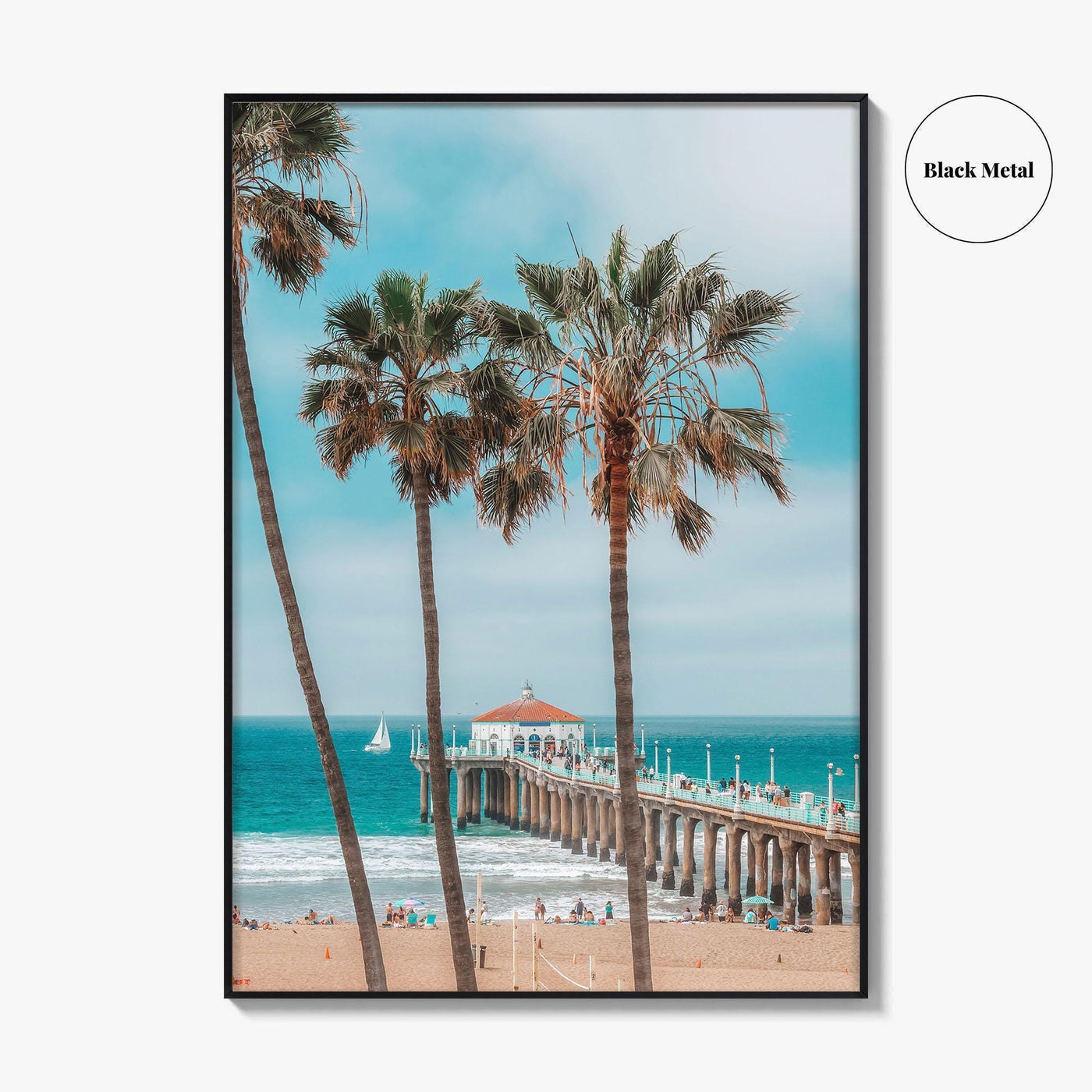 Manhattan Beach Fine Art Photo Print, Los Angeles, California, Palm Trees, Wall Decor, Poster