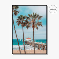 Manhattan Beach Fine Art Photo Print, Los Angeles, California, Palm Trees, Wall Decor, Poster