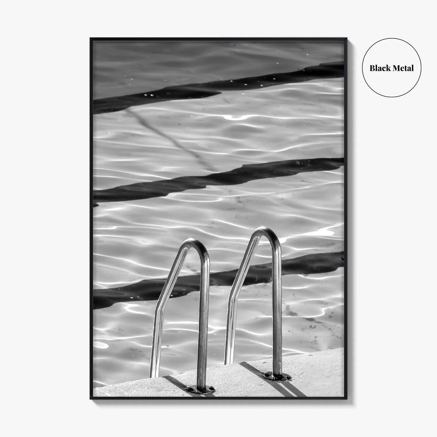 Bondi Beach Black and White Fine Art Photo Print, Sydney Icebergs Pool, Australia Poster