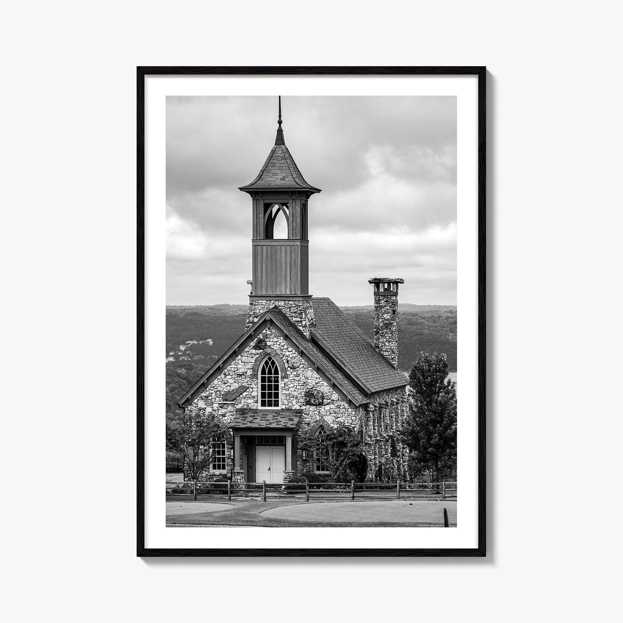 Branson Black and White Fine Art Photo Print, Missouri Top of the Rock Poster
