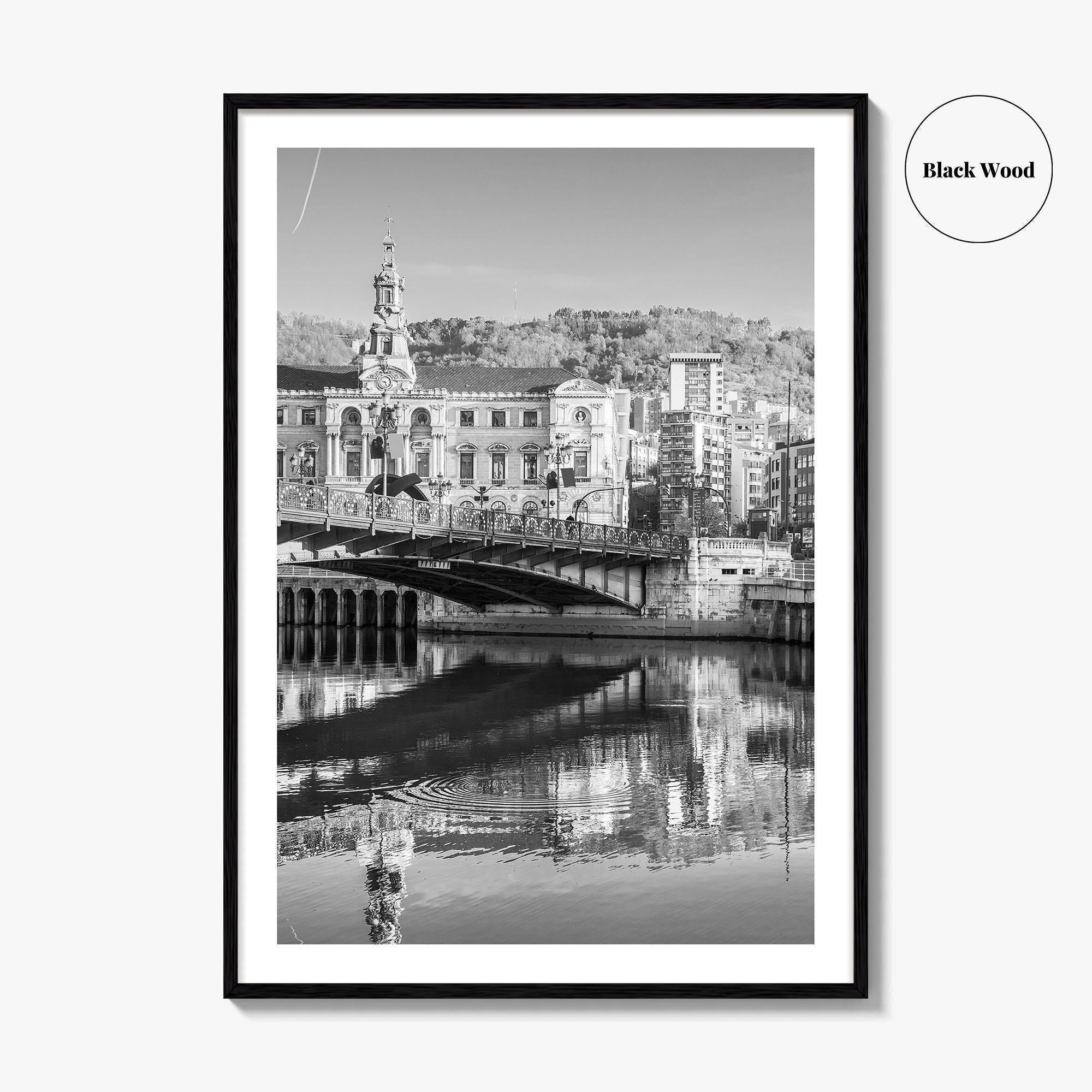 Bilbao Black and White Fine Art Photo Print, Basque Country, Spain Wall Decor Poster