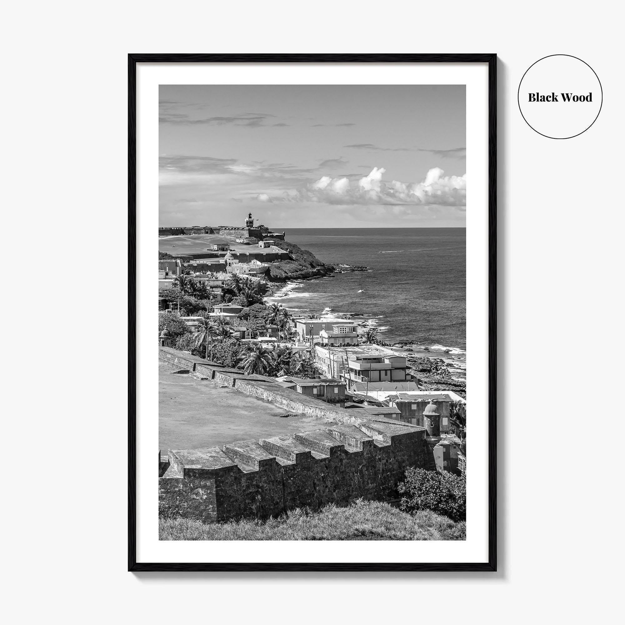 Puerto Rico Black and White Fine Art Photo Print, Old San Juan, El Morro