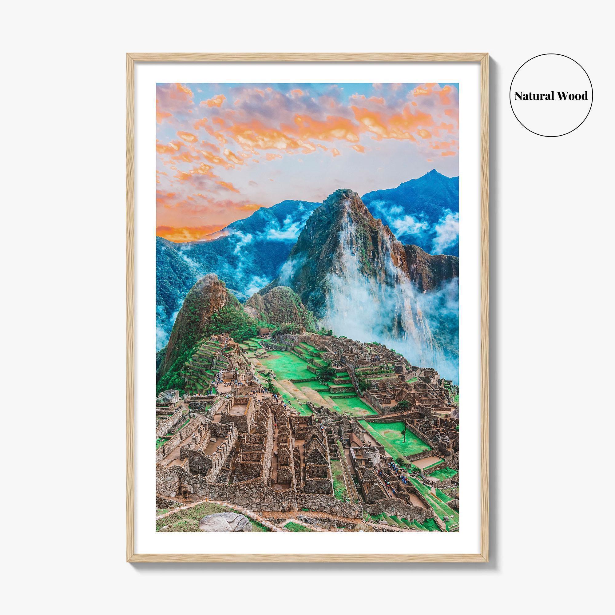 Machu Picchu Fine Art Photo Print, Cusco Peru, Inca Terraces Wall Decor Poster