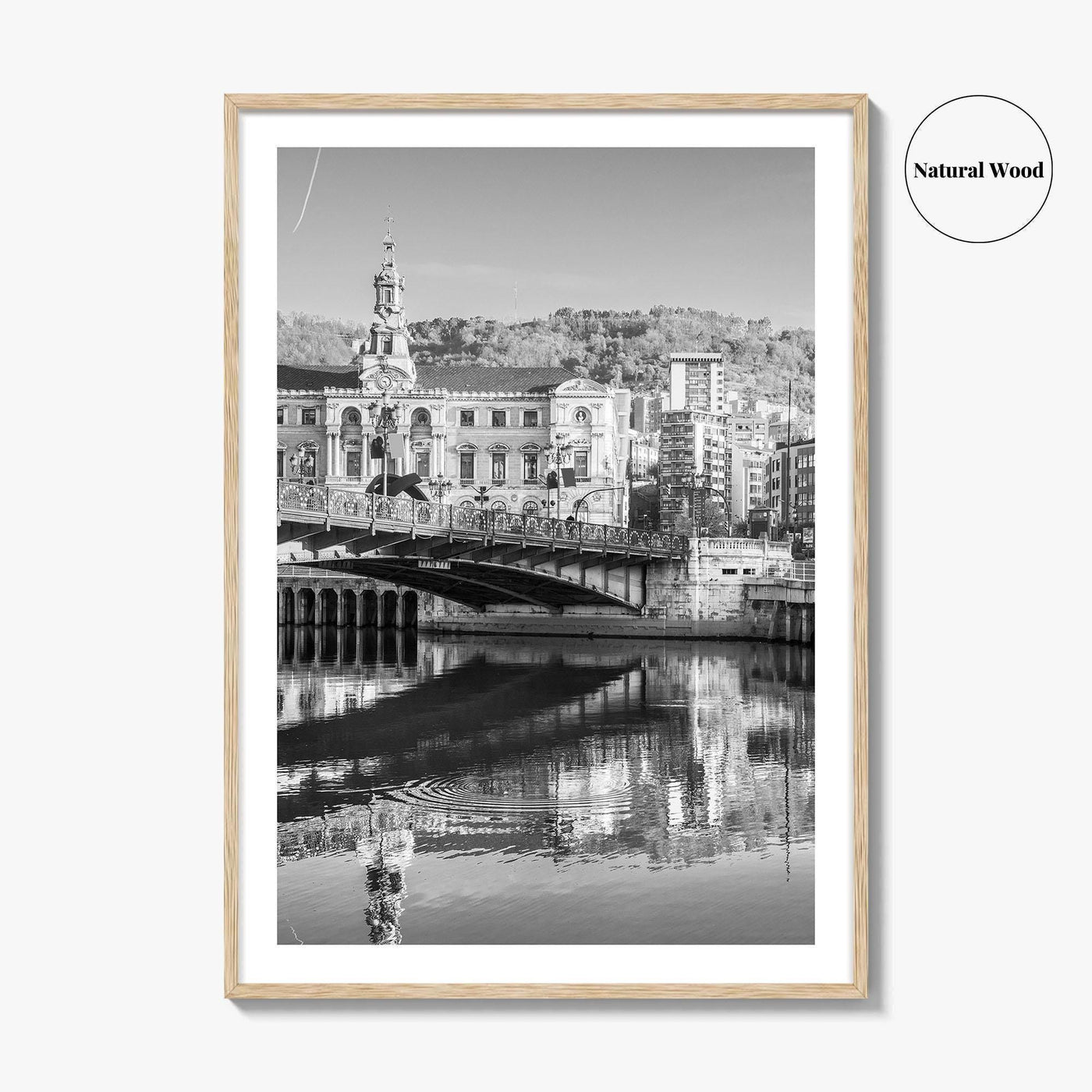 Bilbao Black and White Fine Art Photo Print, Basque Country, Spain Wall Decor Poster
