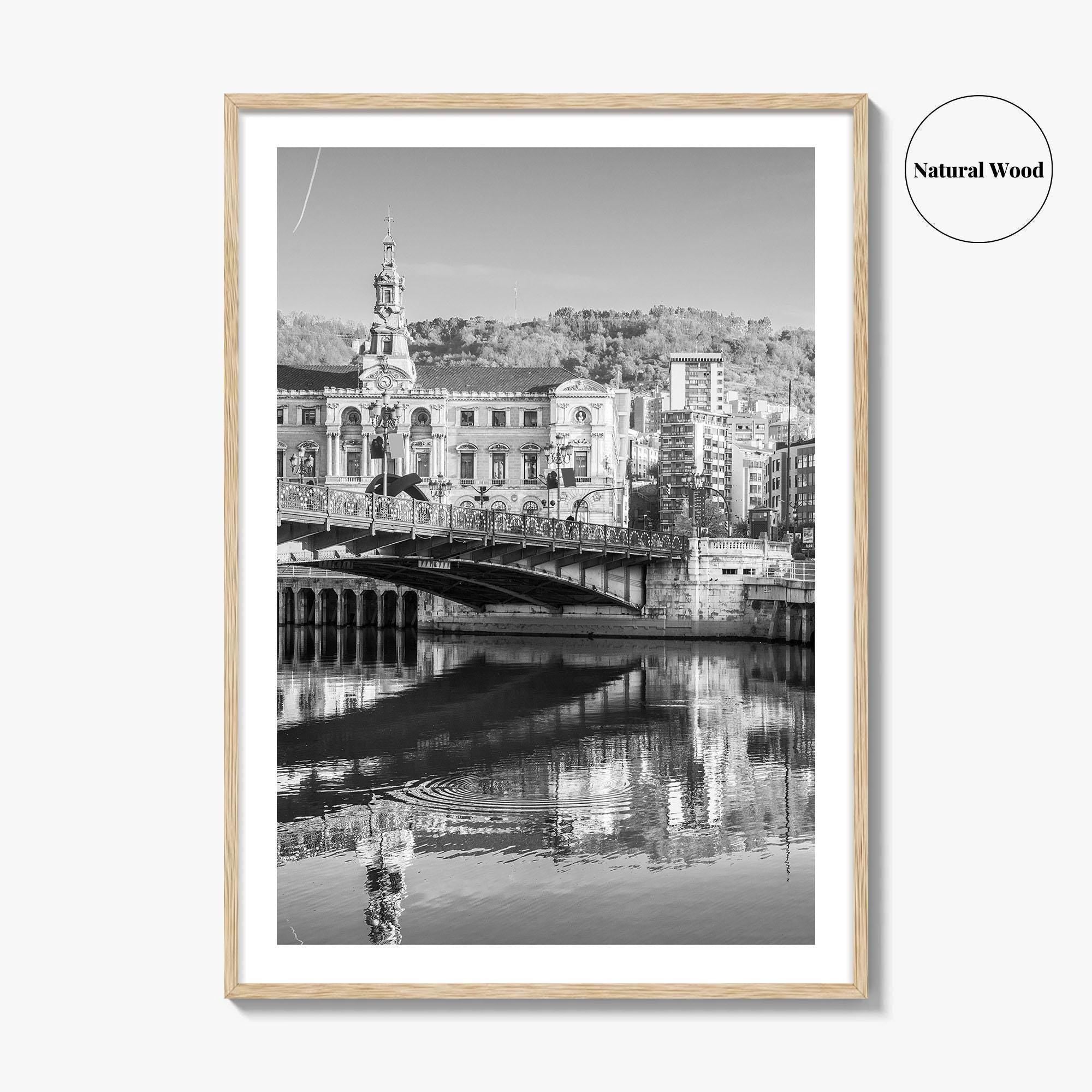 Bilbao Black and White Fine Art Photo Print, Basque Country, Spain Wall Decor Poster