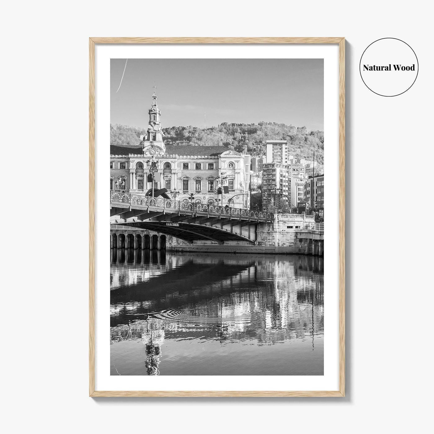 Bilbao Black and White Fine Art Photo Print, Basque Country, Spain Wall Decor Poster