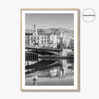 Bilbao Black and White Fine Art Photo Print, Basque Country, Spain Wall Decor Poster
