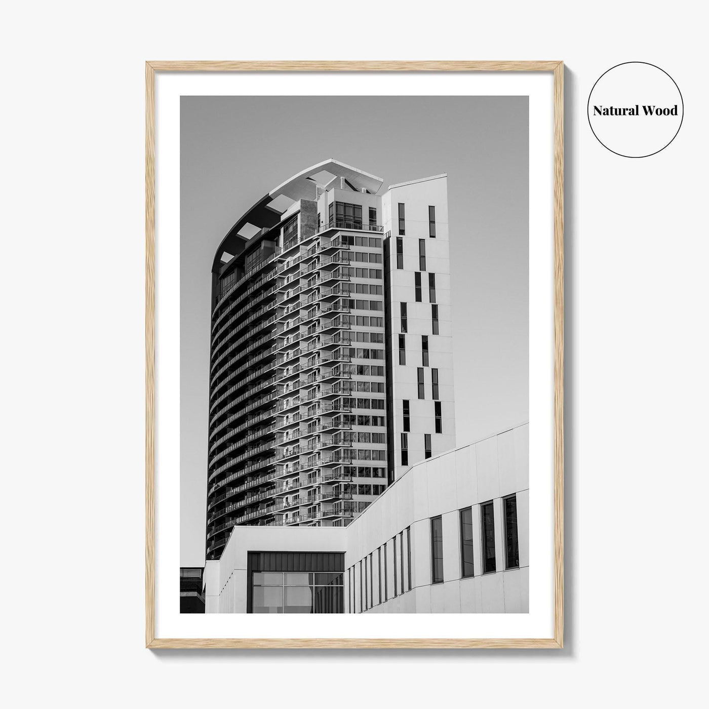 Austin Black and White Fine Art Photo Print, TX Downtown High-Rise Poster