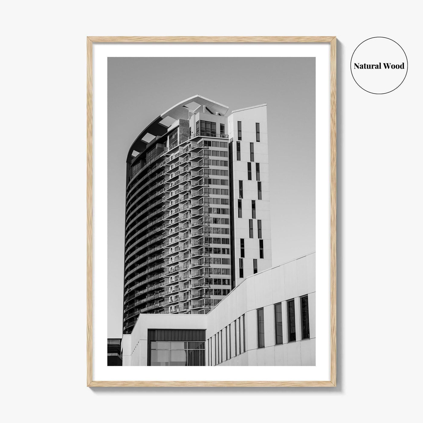Austin Black and White Fine Art Photo Print, TX Downtown High-Rise Poster