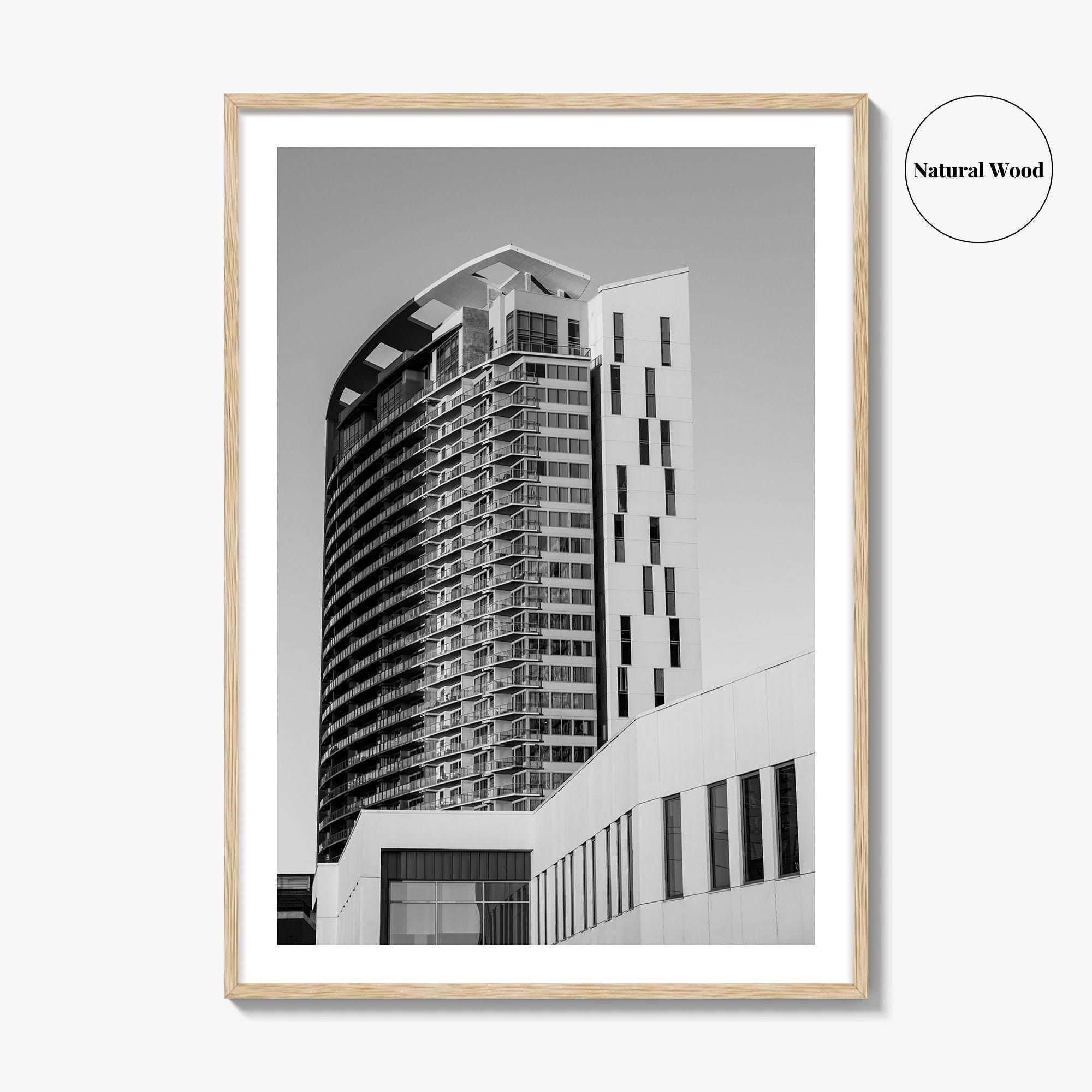 Austin Black and White Fine Art Photo Print, TX Downtown High-Rise Poster