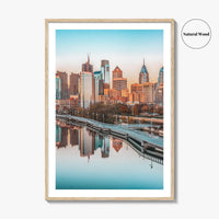 Philadelphia Skyline Fine Art Photo Print, Philly Poster, Schuylkill River, Pennsylvania USA
