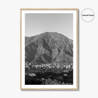 Caracas Skyline Black and White Fine Art Photo Print, Avila, Venezuela Wall Decor Poster