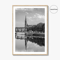 Bremen Black and White Fine Art Photo Print, Germany Wall Poster, St Stephani Church