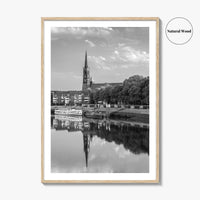 Bremen Black and White Fine Art Photo Print, Germany Wall Poster, St Stephani Church