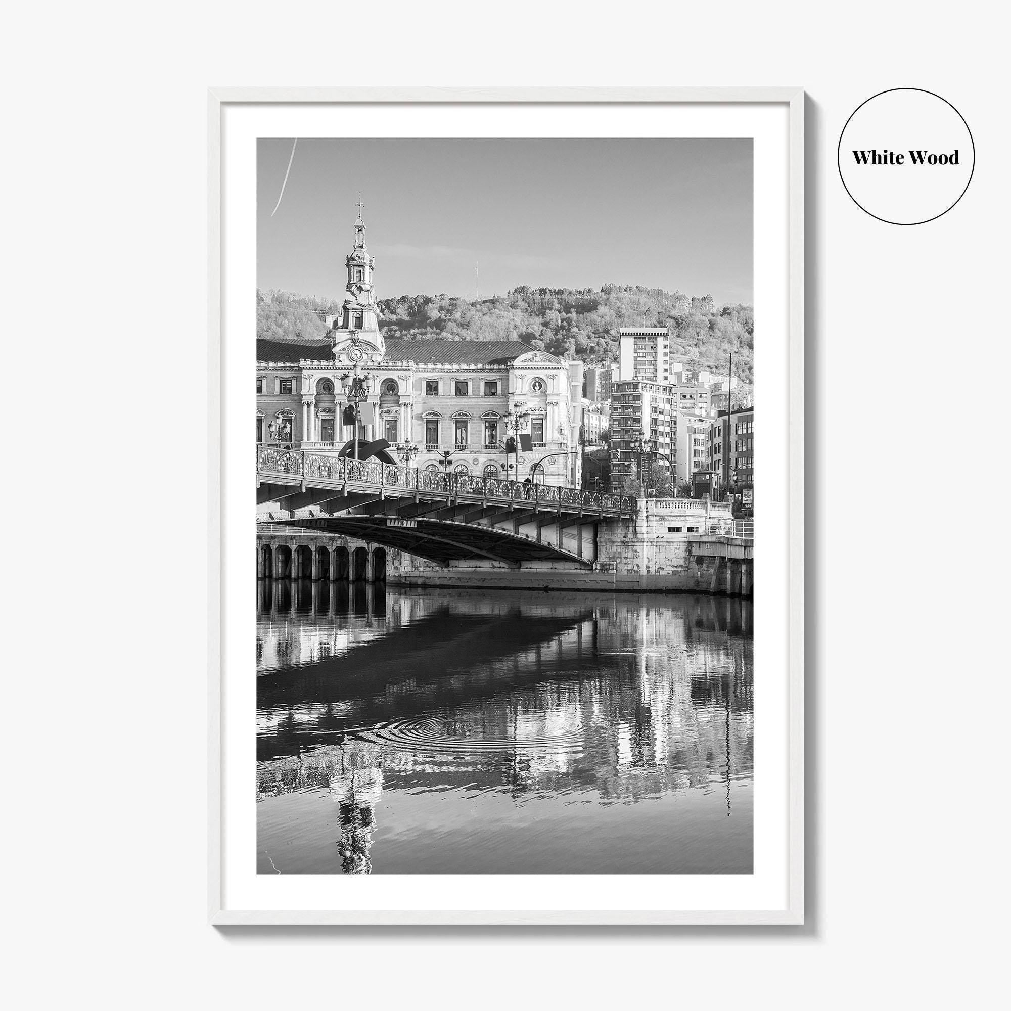 Bilbao Black and White Fine Art Photo Print, Basque Country, Spain Wall Decor Poster