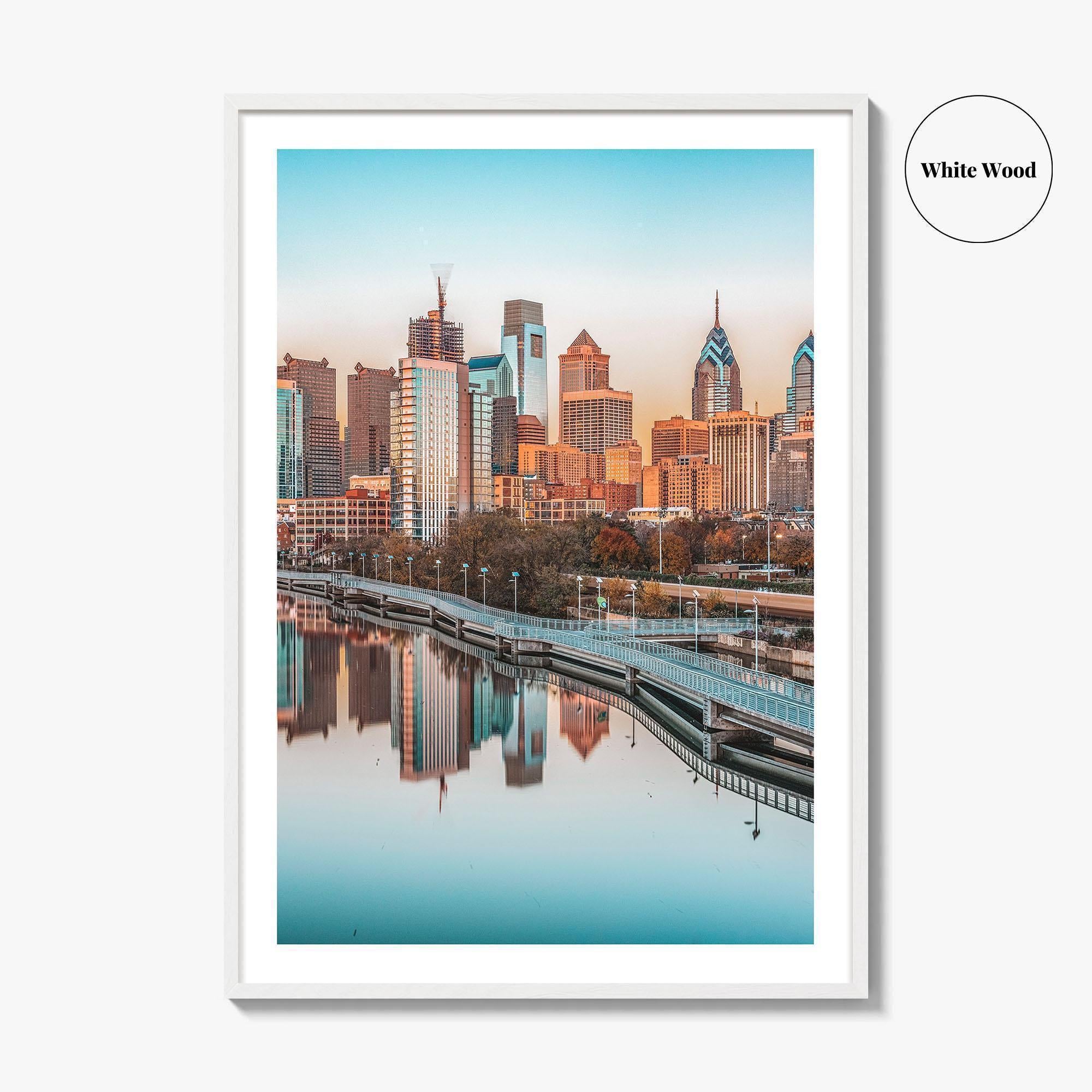 Philadelphia Skyline Fine Art Photo Print, Philly Poster, Schuylkill River, Pennsylvania USA