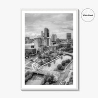 Toledo Black and White Fine Art Photo Print, Ohio Wall Decor Poster, USA