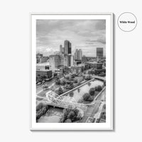 Toledo Black and White Fine Art Photo Print, Ohio Wall Decor Poster, USA
