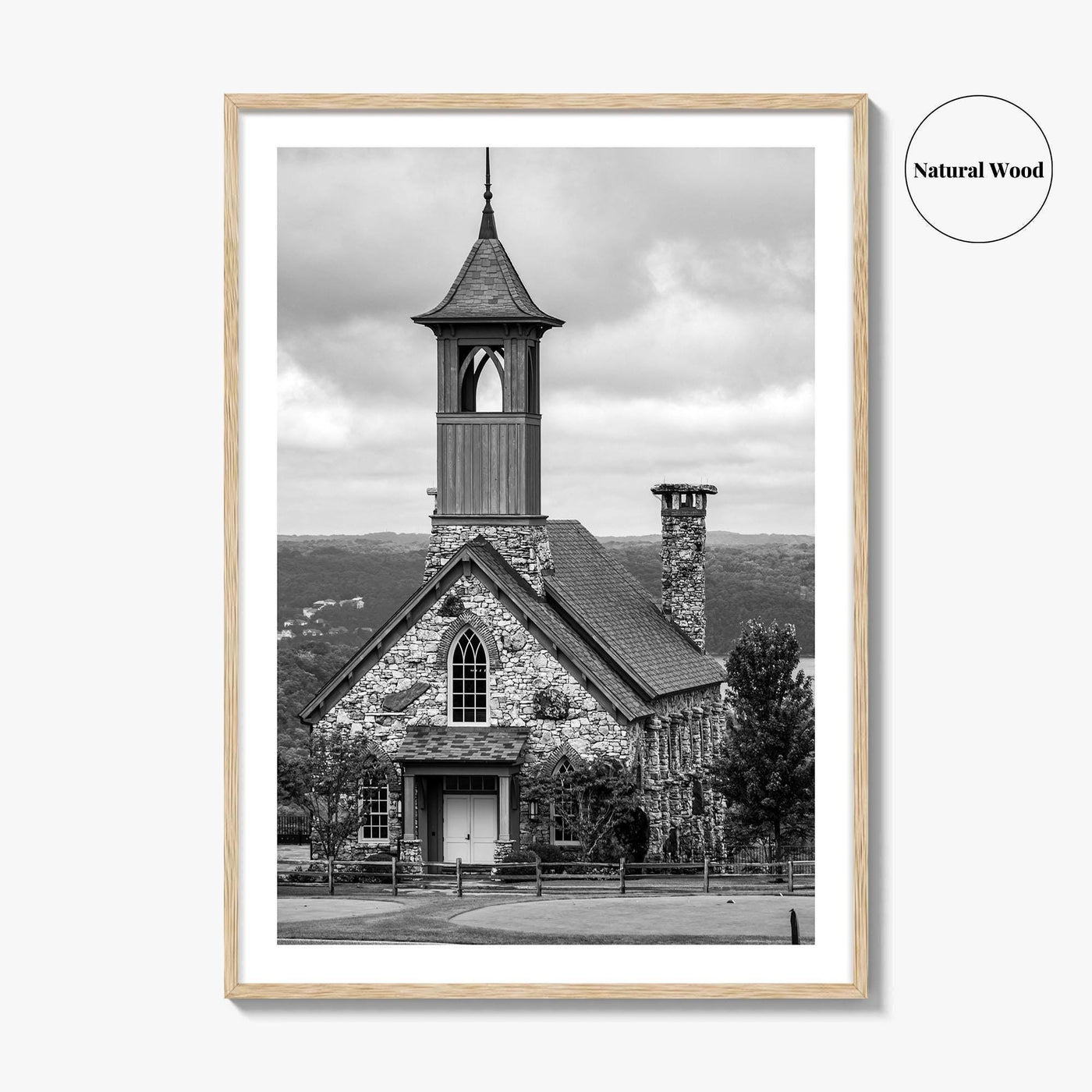 Branson Black and White Fine Art Photo Print, Missouri Top of the Rock Poster