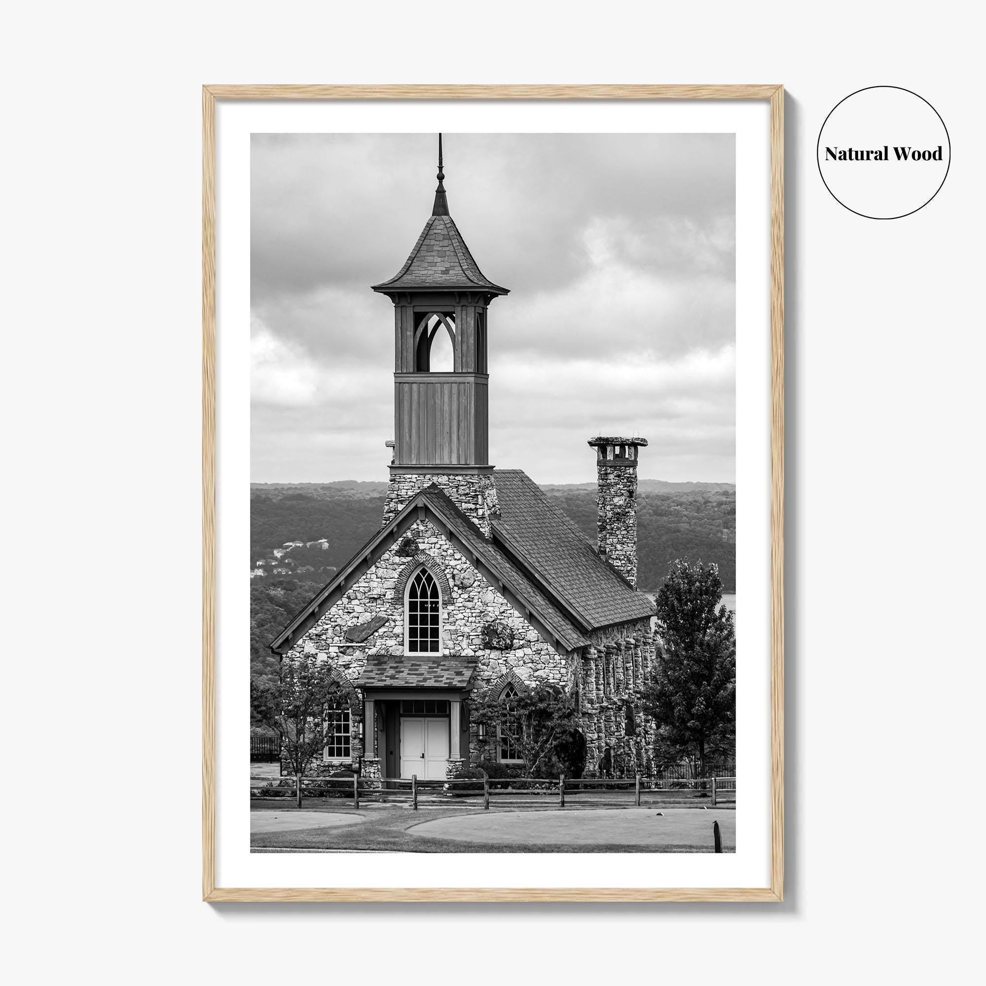 Branson Black and White Fine Art Photo Print, Missouri Top of the Rock Poster